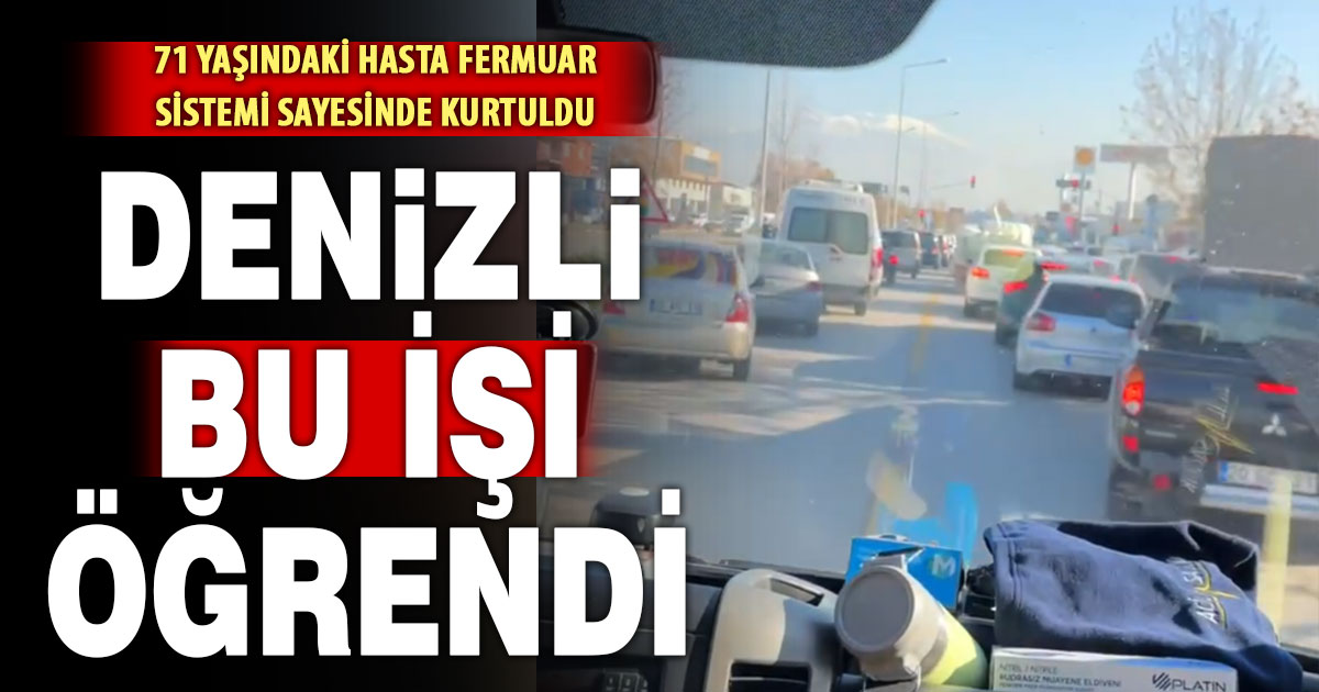 Fermuar sistemi sayesinde ambulans sıkışık trafikte hastayı yetiştirdi