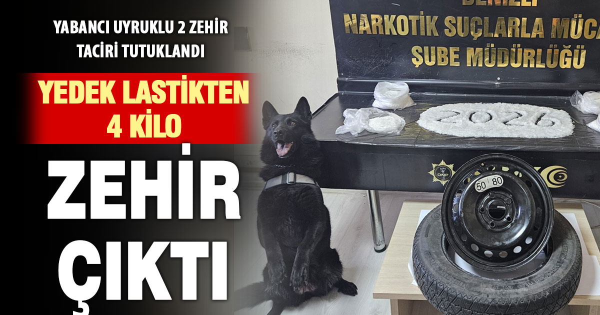 Yedek lastikten 4 kilo metamfetamin çıktı: 2 zehir taciri tutuklandı