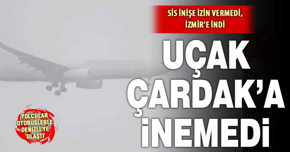 İstanbul-Denizli seferini yapan uçak sis nedeniyle Çardak’a inemedi