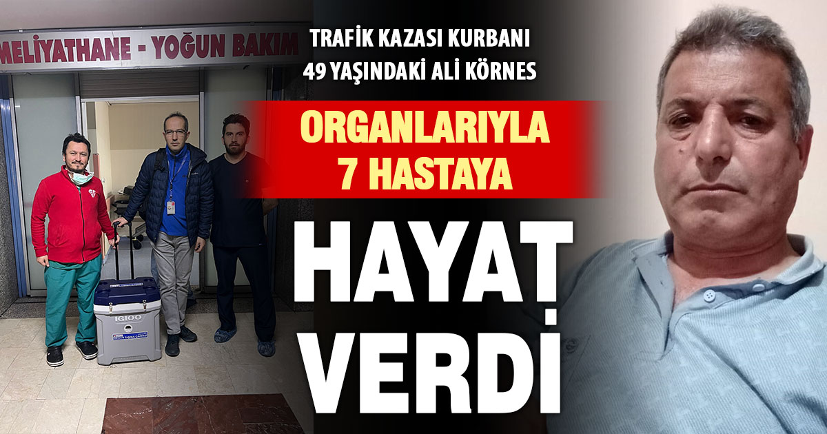 Trafik kazası sonucu hayatını kaybeden Ali Körnes 7 hastaya umut oldu