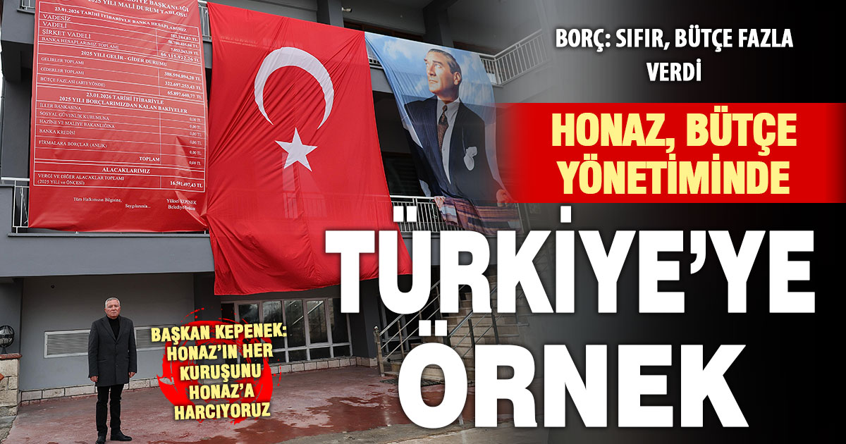 Başkan Kepenek mali durumu afişle duyurdu: Honaz’ın bütçesi fazla verdi