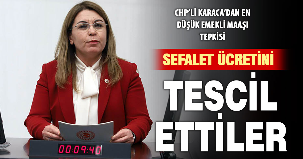 Karaca’dan emekli maaşı tepkisi: Sefalet ücretini tescil ettiler