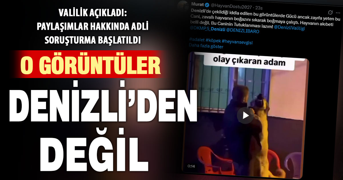 Denizli’de köpeğe işkence iddiasıyla yayılan görüntülere valilikten yalanlama