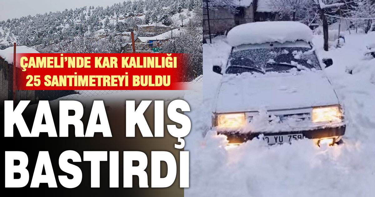 Denizli’nin güney tarafı kar altında kaldı