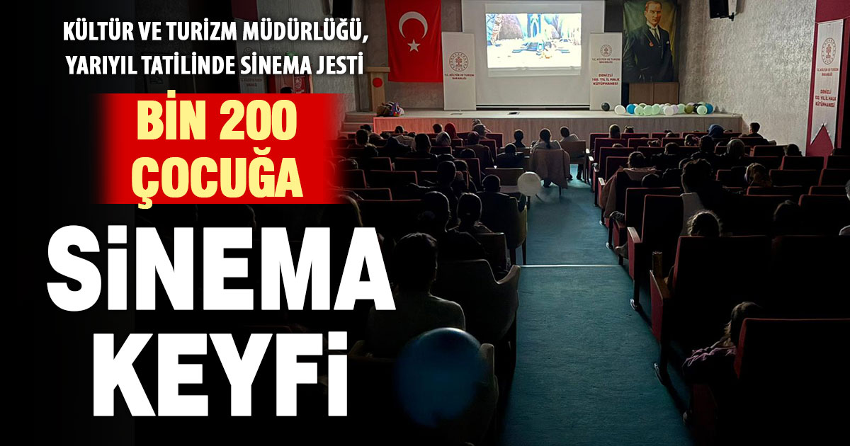 Yarıyıl tatilinde bin 200 çocuk sinema ile buluştu