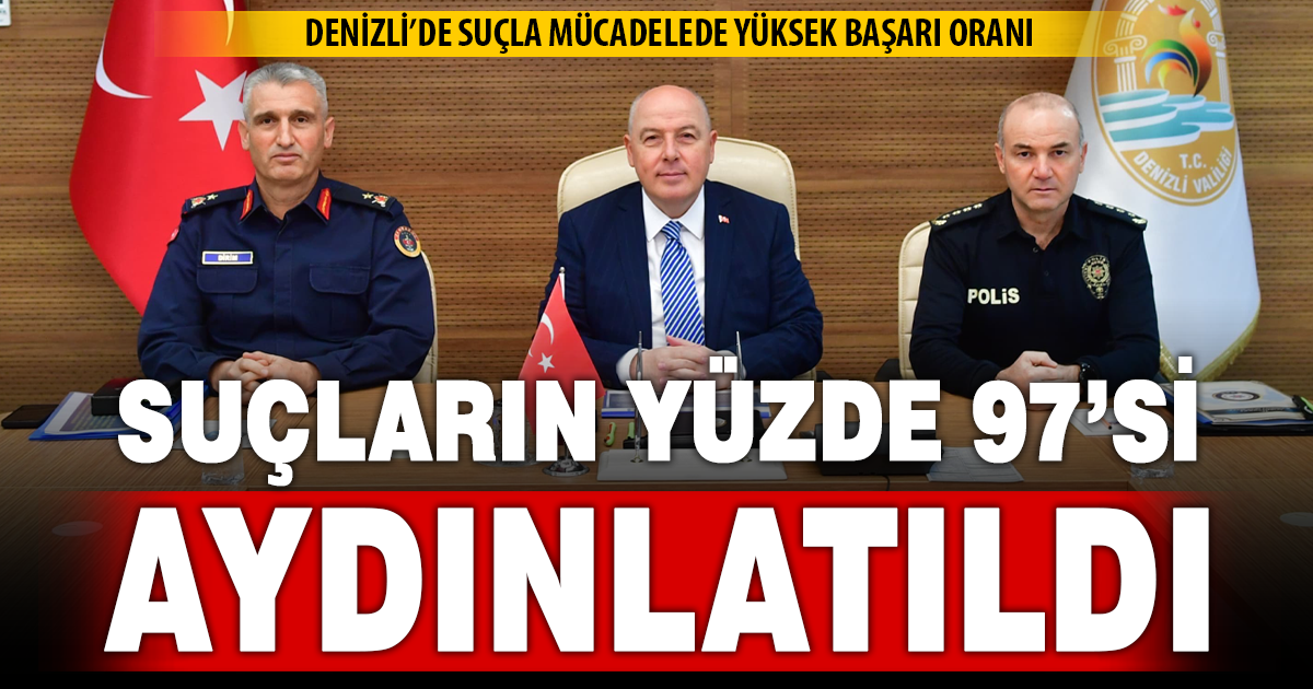 Denizli’de suçla mücadelede yüksek başarı oranı: Suçların yüzde 97’si aydınlatıldı