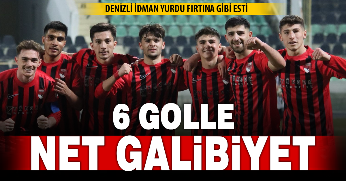 DENİZLİ İDMAN YURDU, NAZİLLİSPOR’U FARKLI GEÇTİ: 6-0