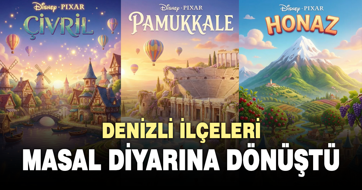 Denizli’nin ilçeleri çizgi film dünyasında hayat buldu