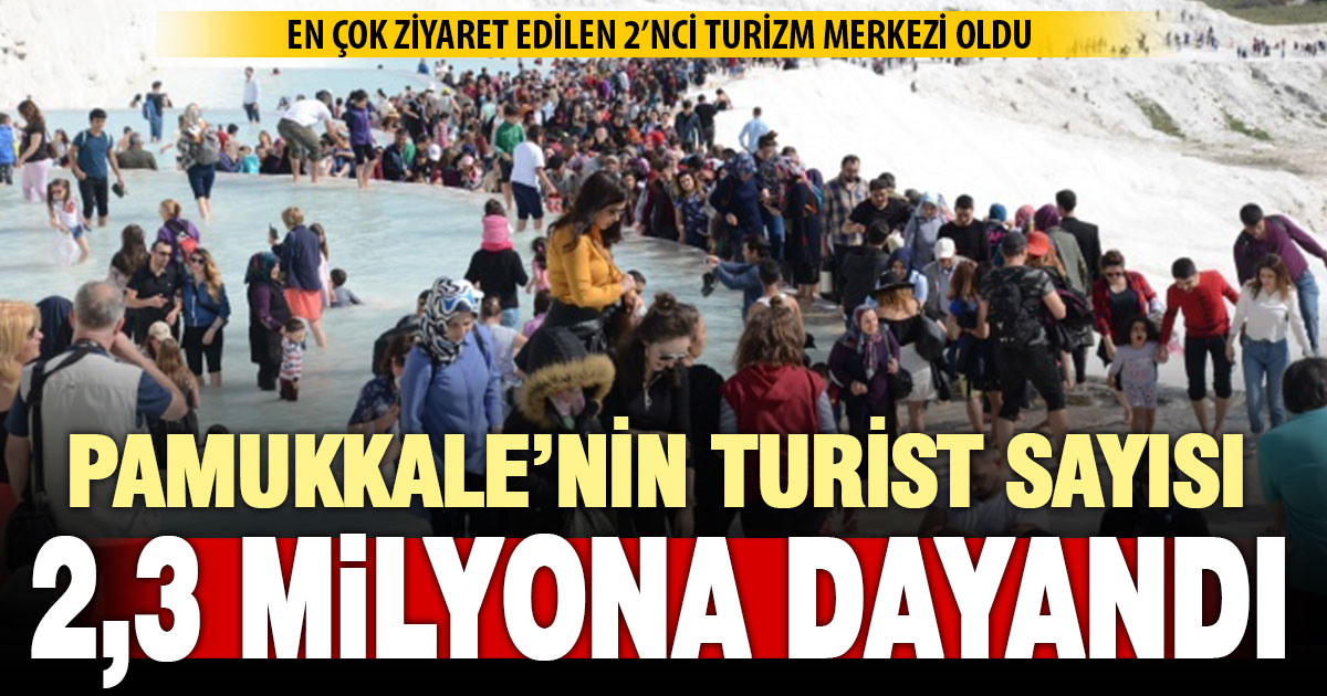 Pamukkale, 2,3 milyona yakın turist ile en çok ziyaret edilen ikinci yer oldu