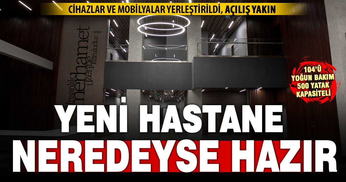 Bir süre devlet hastanesi olarak hizmet verecek Acil Durum Hastanesi açılışa hazırlanıyor