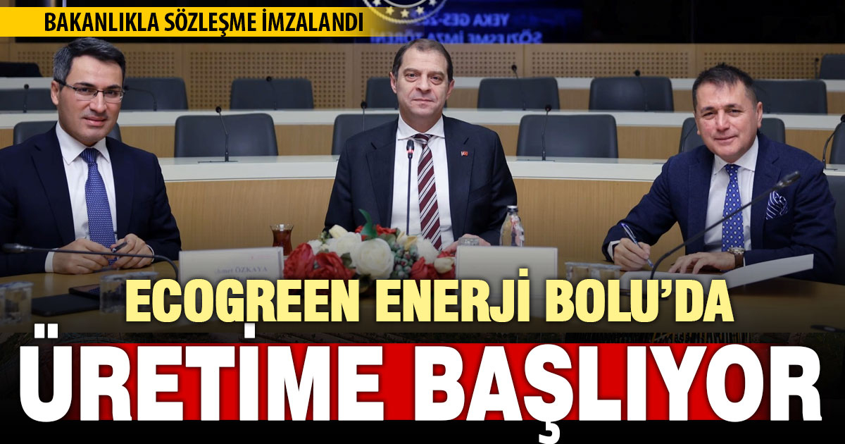 Ecogreen Enerji Holding, Bolu Gerede’deki GES üretimi için bakanlıkla sözleşme imzaladı
