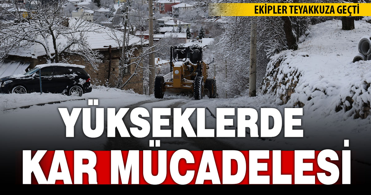 Denizli’nin yüksek ilçelerinde kar mücadelesi sürüyor