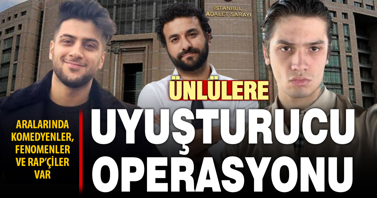 Fenomenlere uyuşturucu operasyonu
