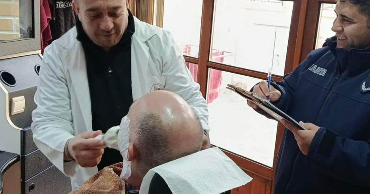 Buldan’da berberlere denetim