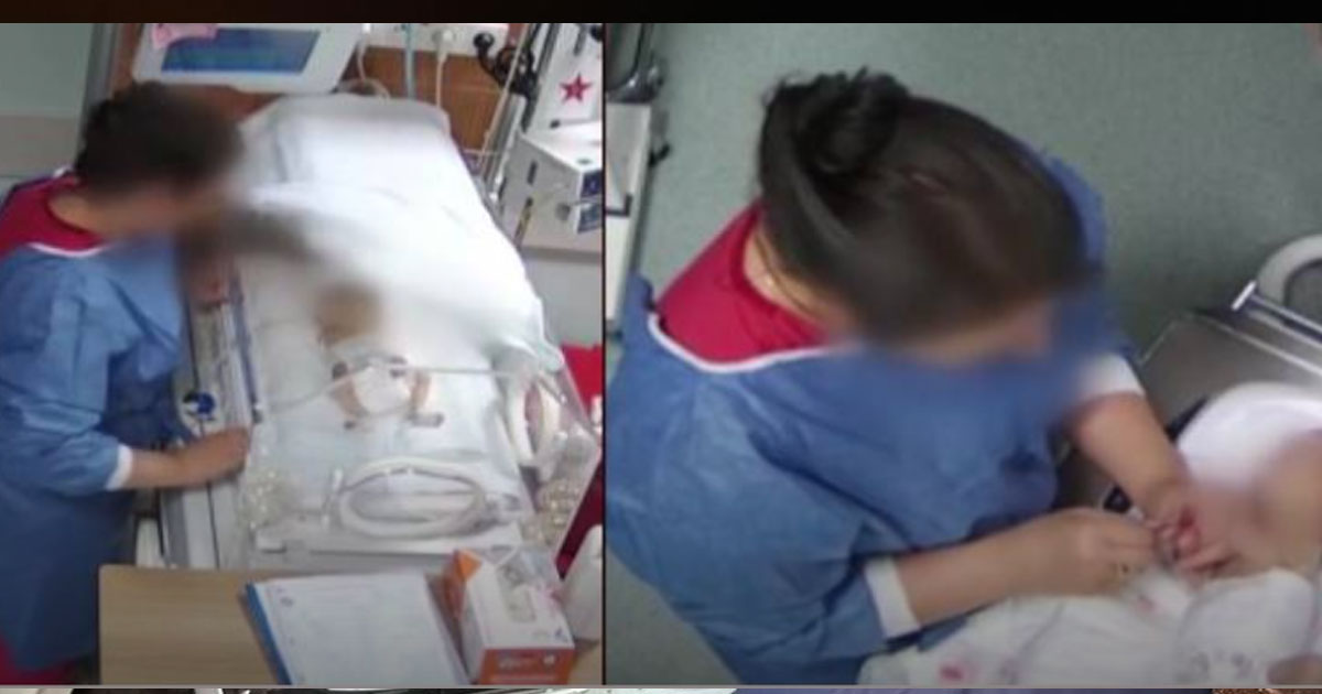 Bebeği darbeden hemşire polise teslim oldu