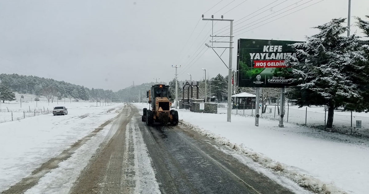 DBB ekipleri, sorumluluğundaki alanlarda kar mücadelesinde