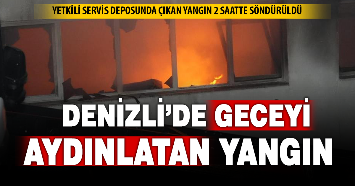 Yetkili otomotiv servisi deposunda korkutan yangın 