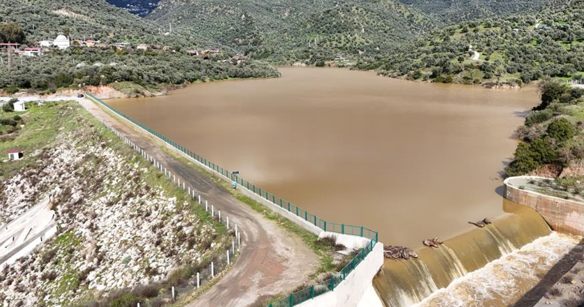Sultanhisar’da göletler sağanakla doldu taştı 