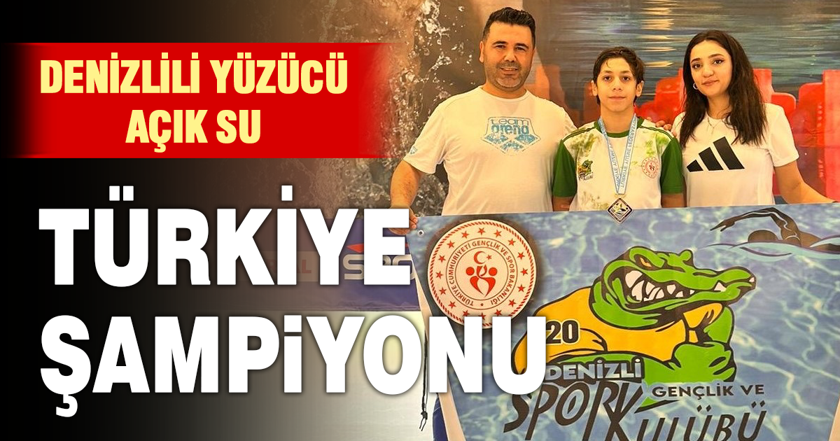 Denizlili yüzücü İbrahim Kaan Polat, Açık Su Türkiye Şampiyonu