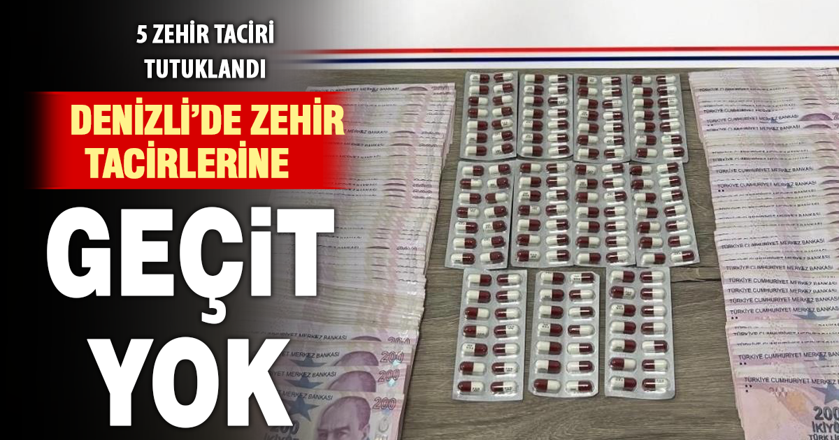 DENİZLİ’DE UYUŞTURUCU OPERASYONU: 14 ŞÜPHELİ YAKALANDI, 5’İ TUTUKLANDI