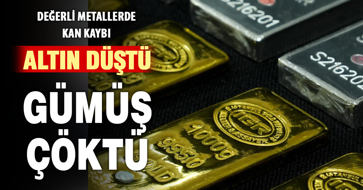 Değerli metallerde kan kaybı: Altın düştü, gümüş çöktü