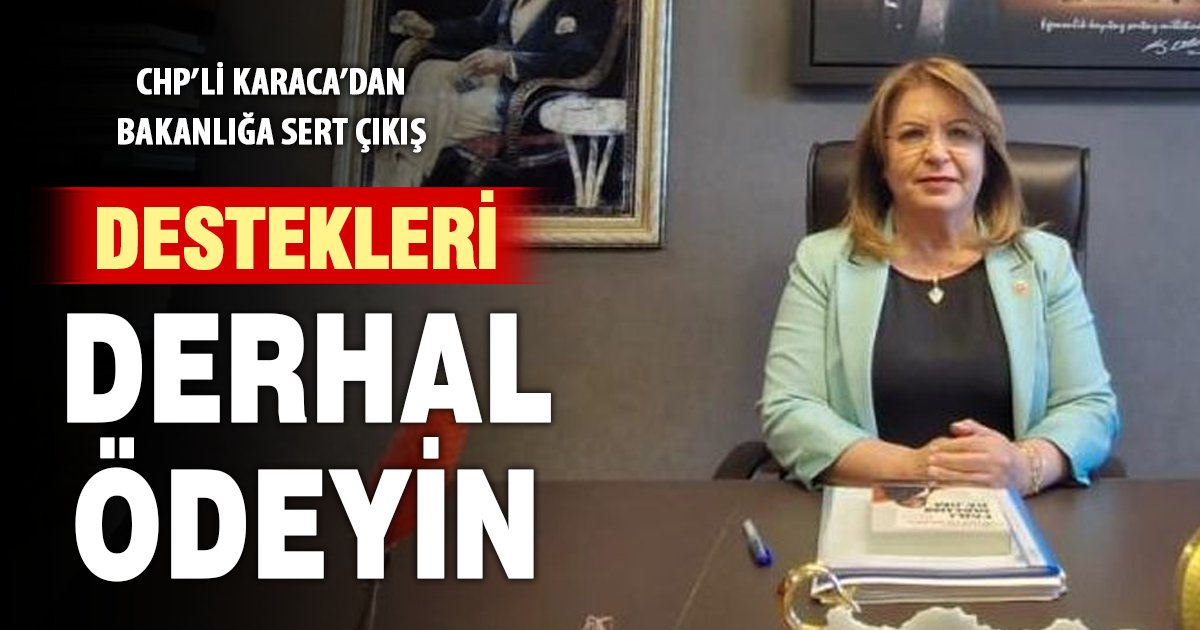 CHP’li Karaca’dan bakanlığa sert çıkış: Destekleri derhal ödeyin