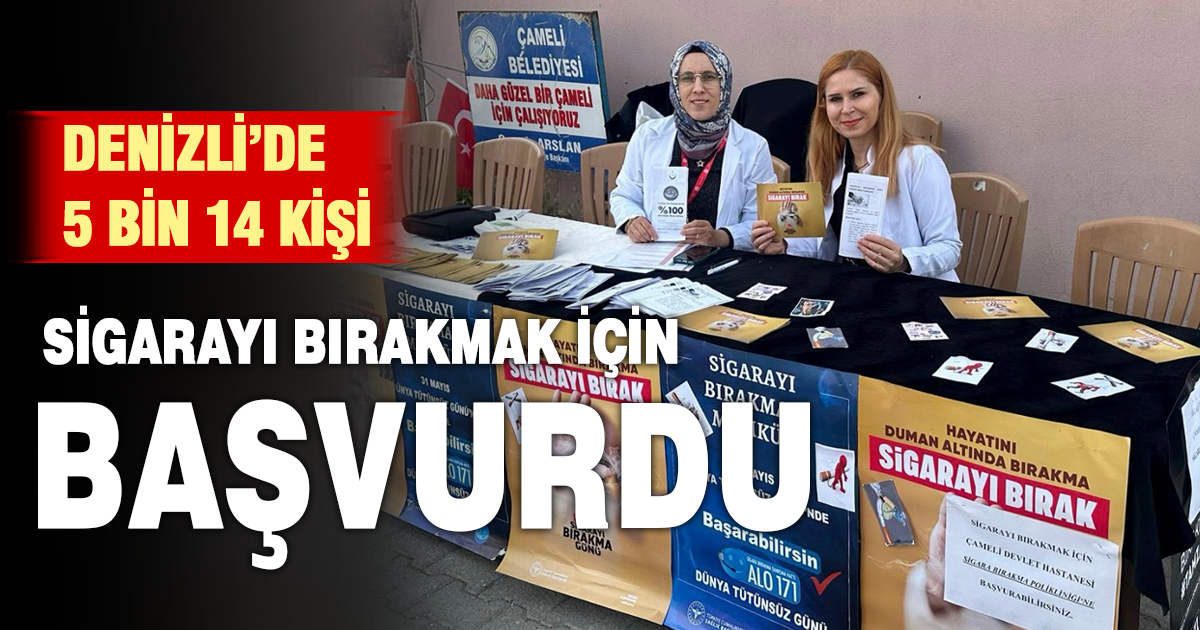 Denizli’de 5 bin 14 kişi sigarayı bırakmak için başvurdu