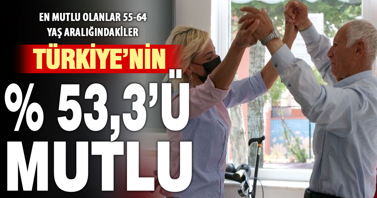 Türkiye’nin yüzde 53,3’ü mutlu