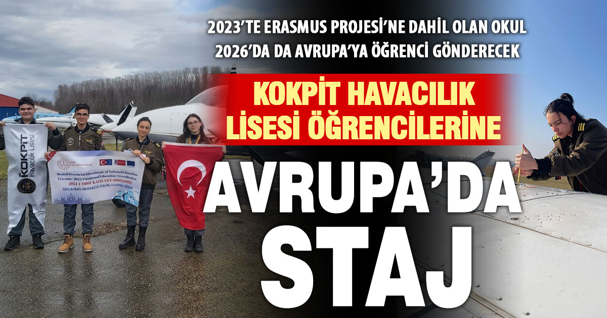 Kokpit Havacılık Lisesi öğrencilerine Avrupa kapısı açıldı