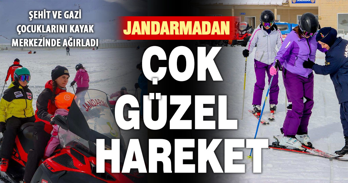 Şehit ve gazi çocuklarına özel kayak eğitimi: Jandarmadan güzel vefa örneği