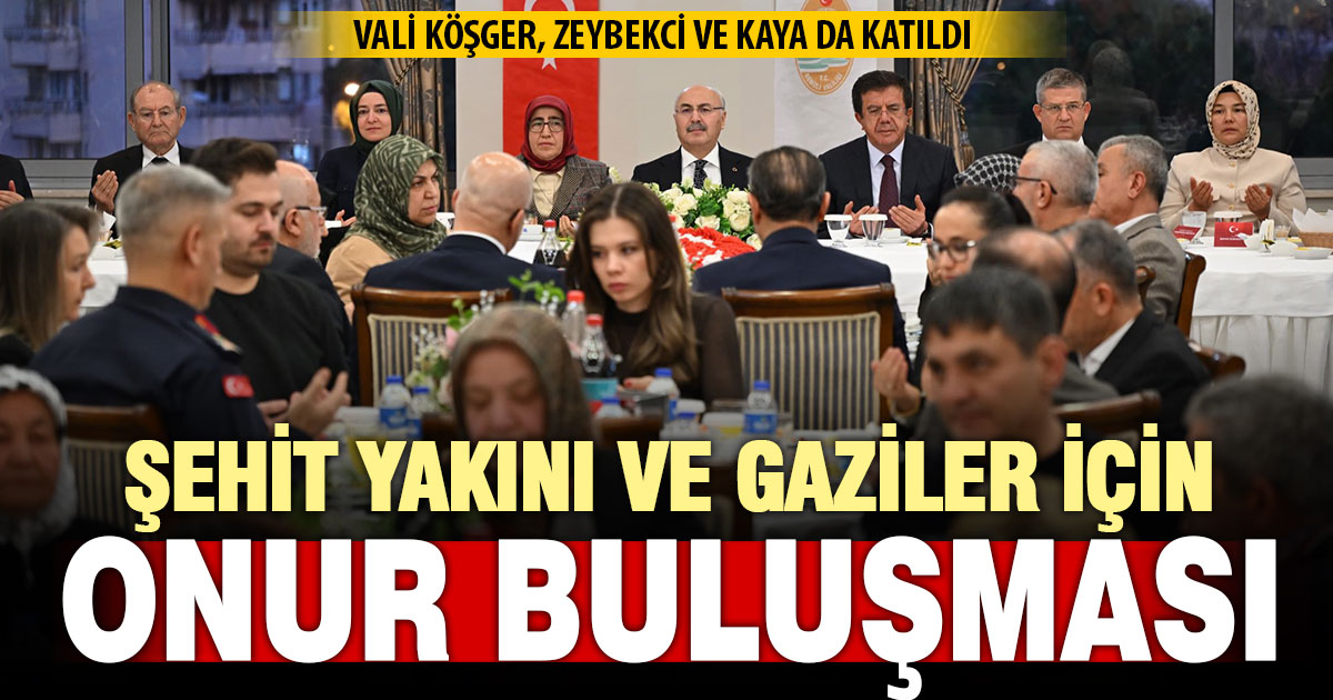 Şehit yakınları ve gazilere onur yemeği