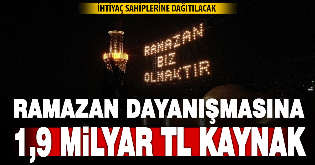 Ramazan ayı öncesinde ihtiyaç sahipleri için 1,9 milyar lira kaynak aktarıldı
