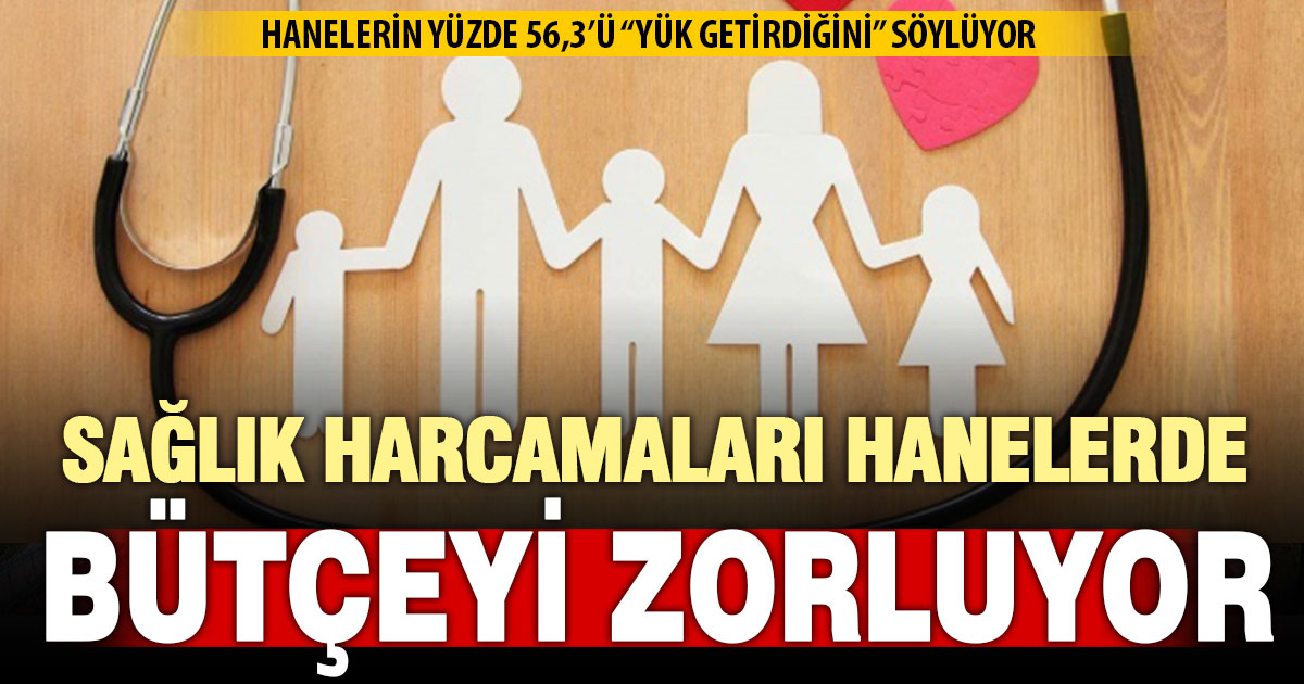 Sağlık harcamaları hanelerin yüzde 56,3’ünün bütçesini etkiledi