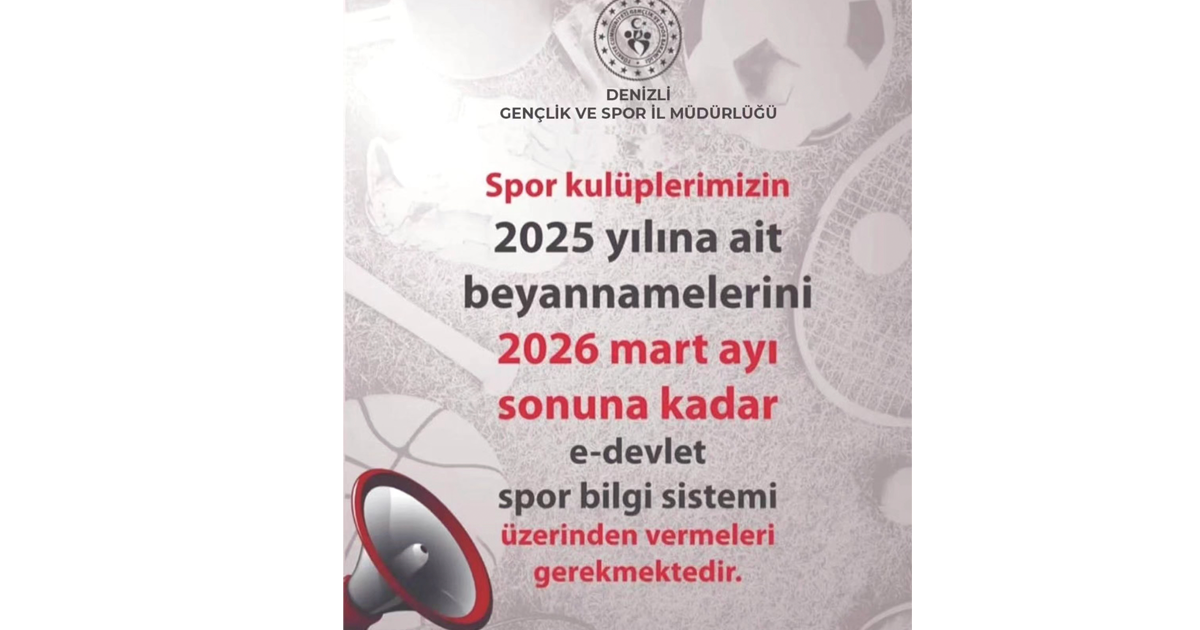Spor kulüplerine beyanname uyarısı: Son tarih 31 Mart