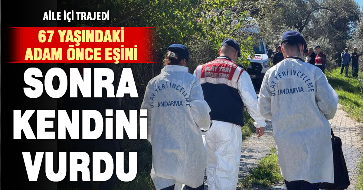 Önce karısını, sonra kendini vurdu 