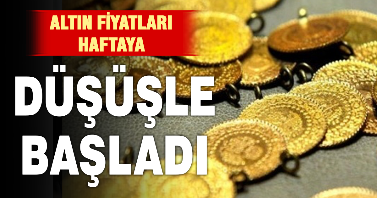 Altın haftaya düşüşle başladı