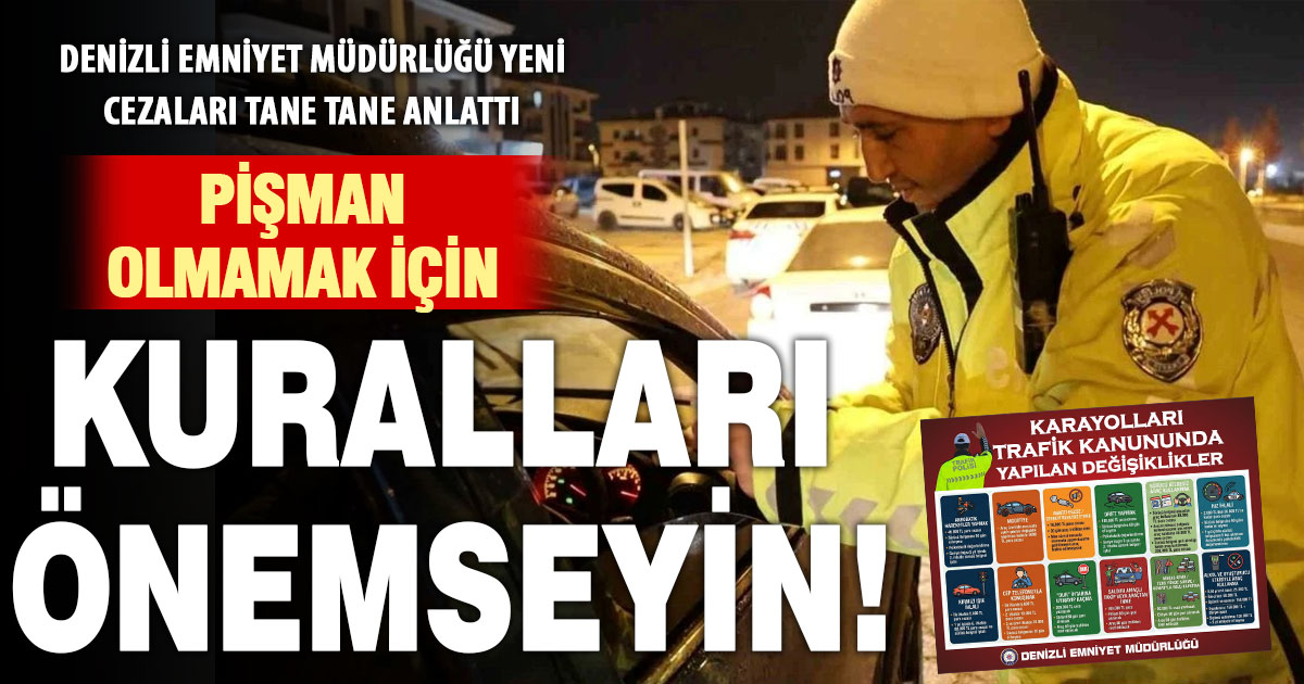 Denizli Emniyet Müdürlüğü’nden cezalara karşı ‘tane tane’ açıklama