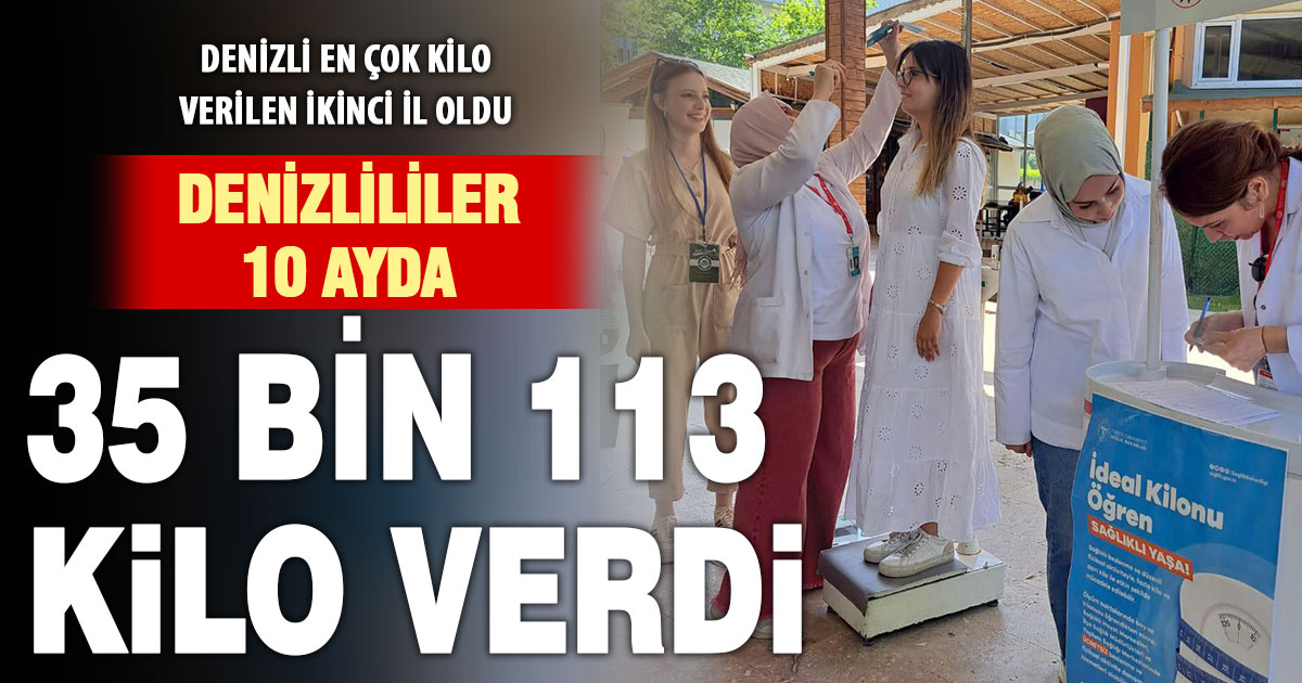 Denizlililer, 10 ayda 35 bin 113 kilo zayıfladı