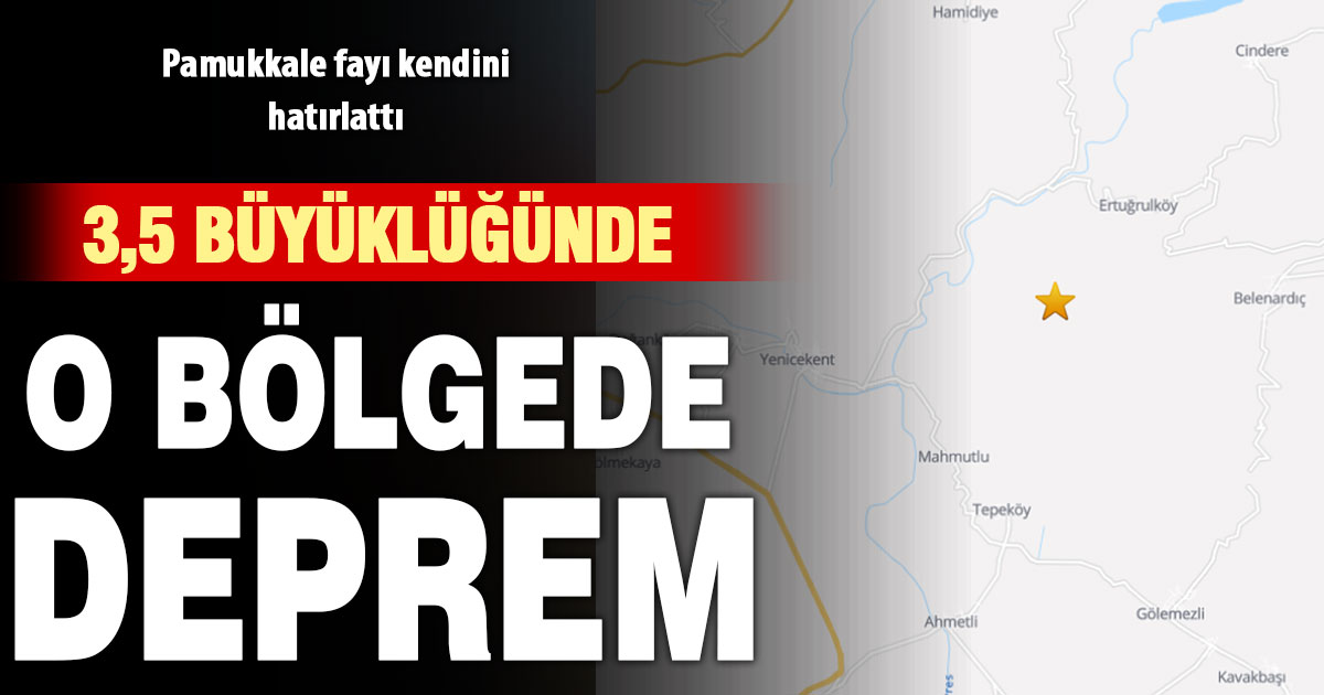 Güney’de deprem: 3,5 büyüklüğünde