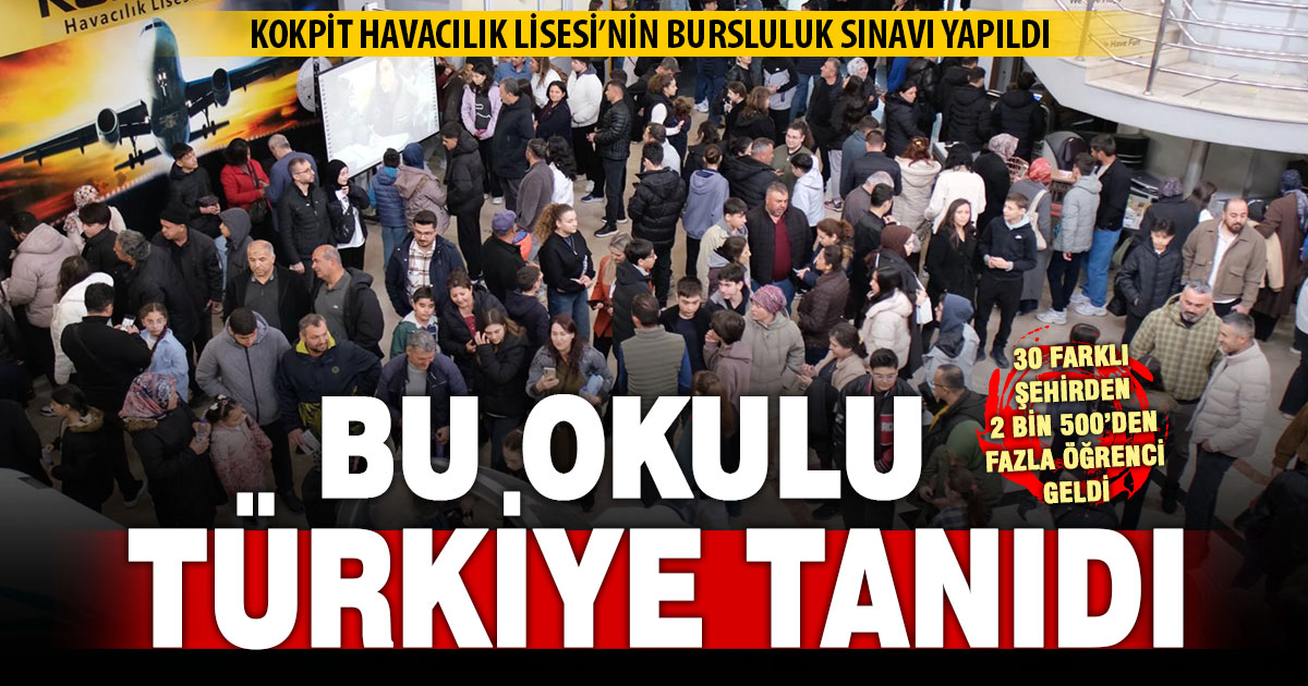 Kokpit Havacılık Lisesi’nin bursluluk sınavı yoğun katılımla gerçekleşti