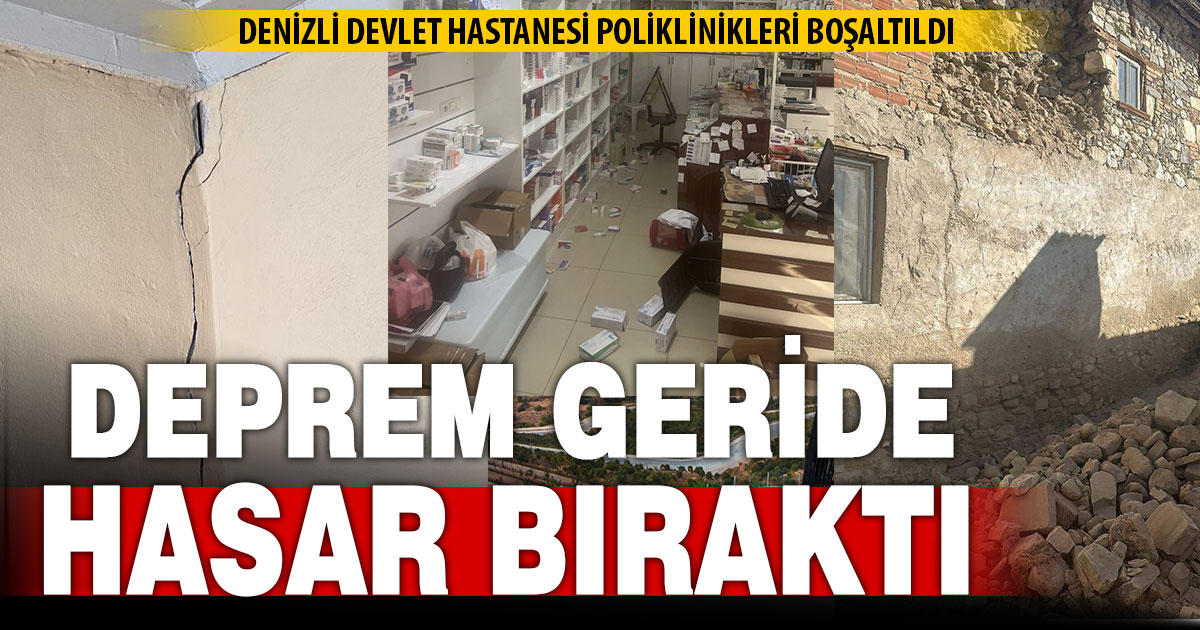 Deprem geride hasar bıraktı