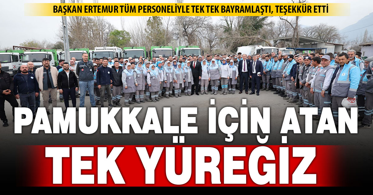 Pamukkale’de Başkan Ertemur’dan tüm birimlere bayramlaşma ziyareti