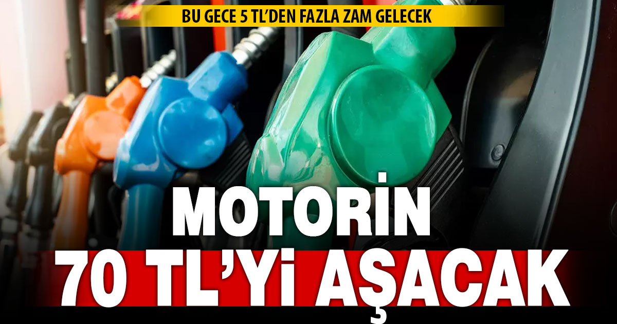 Motorine 5 TL’nin üstünde zam bekleniyor