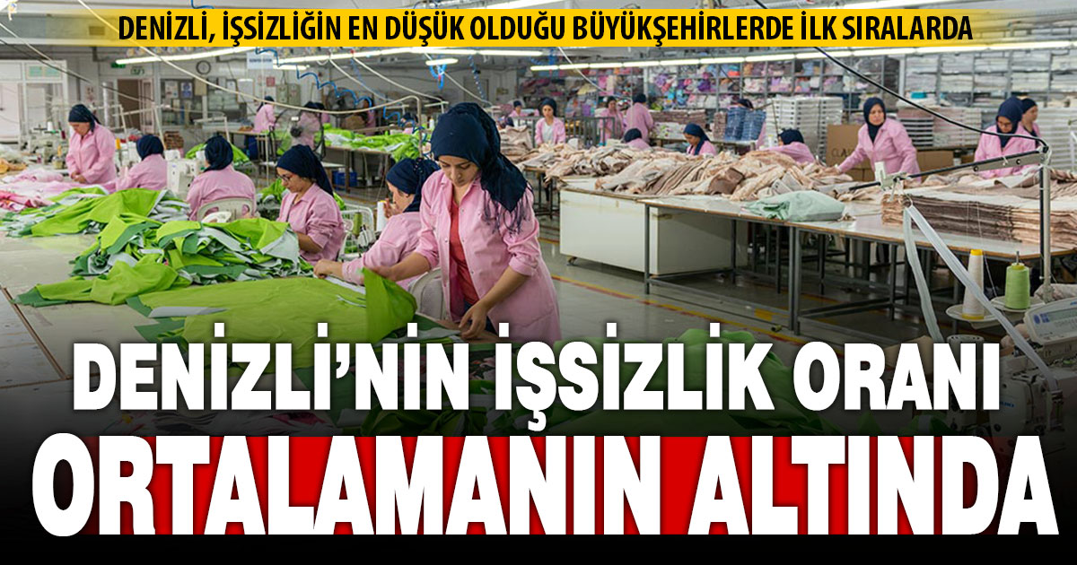 Denizli’nin işsizlik oranı Türkiye ortalamasının altında