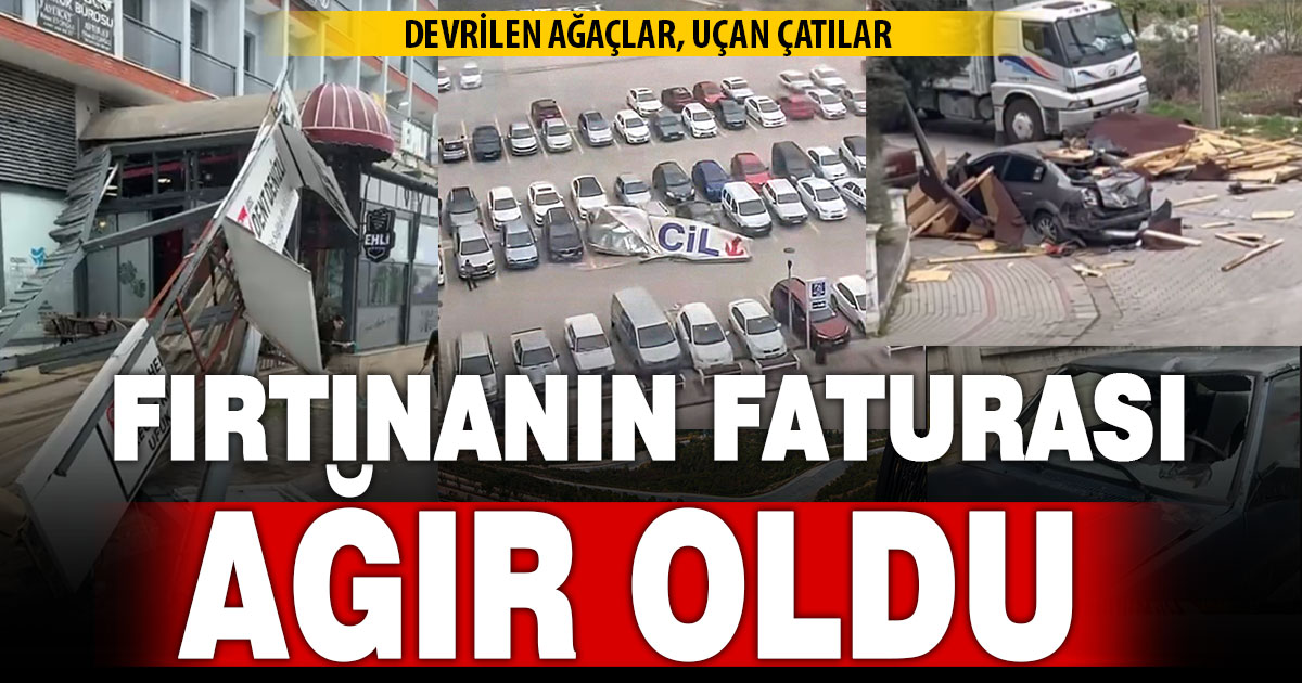Denizli’de fırtına zarara neden oldu