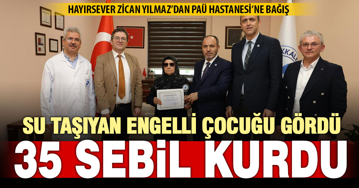 Hayırsever Zican Yılmaz, PAÜ hastanesine 35 su arıtma sistemi ve sebil bağışladı