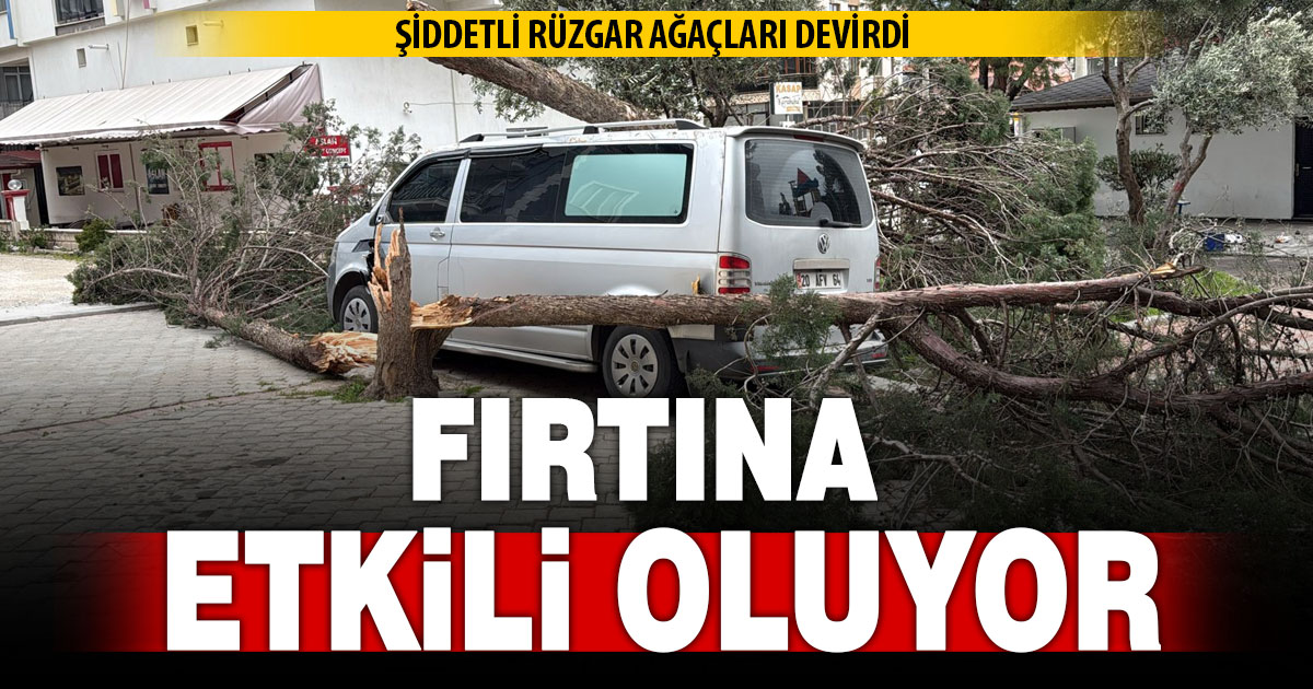Denizli’de fırtına etkili oluyor