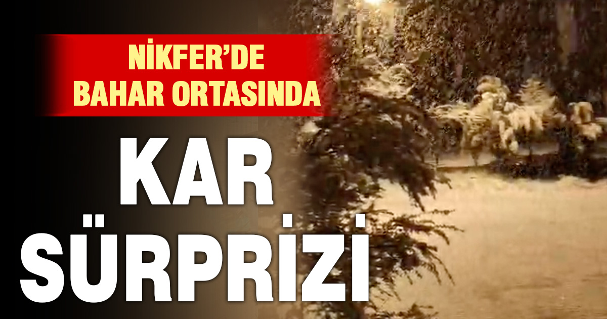 Tavas Nikfer Kayak Merkezi’nde bahar ortasında kar sürprizi