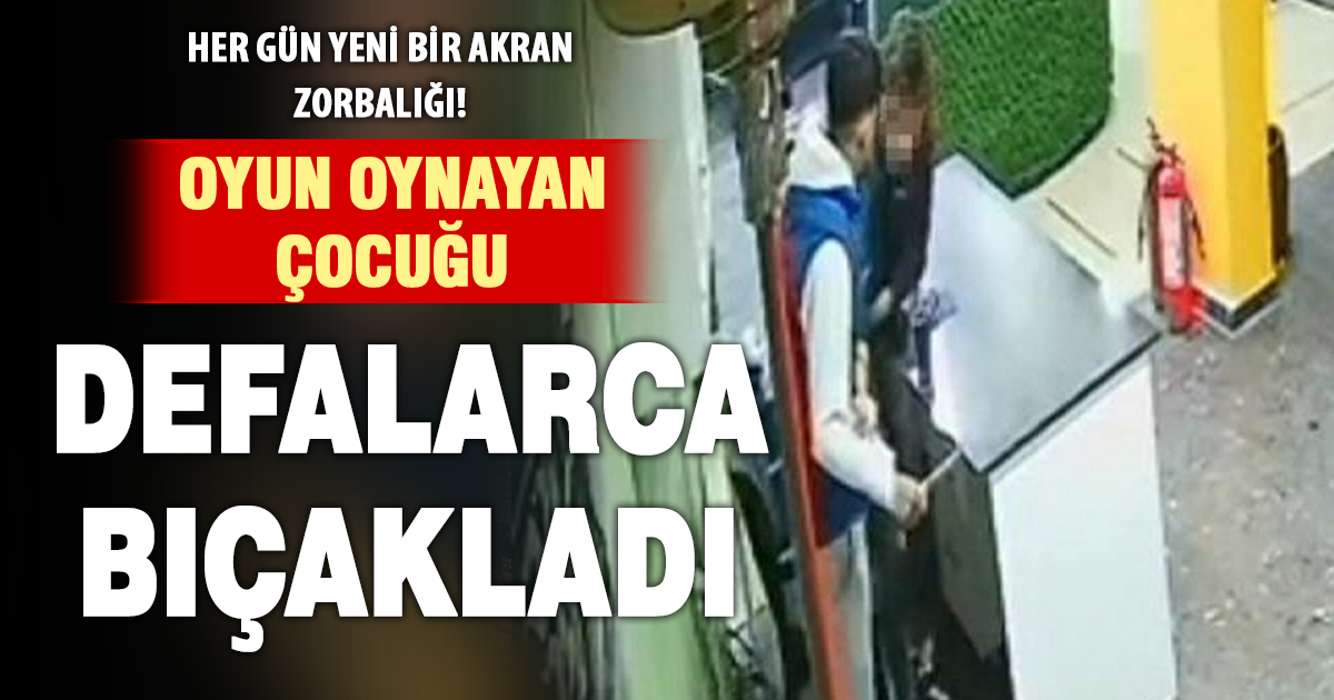 17 yaşındaki çocuğun bıçaklandığı anlar güvenlik kamerasında 