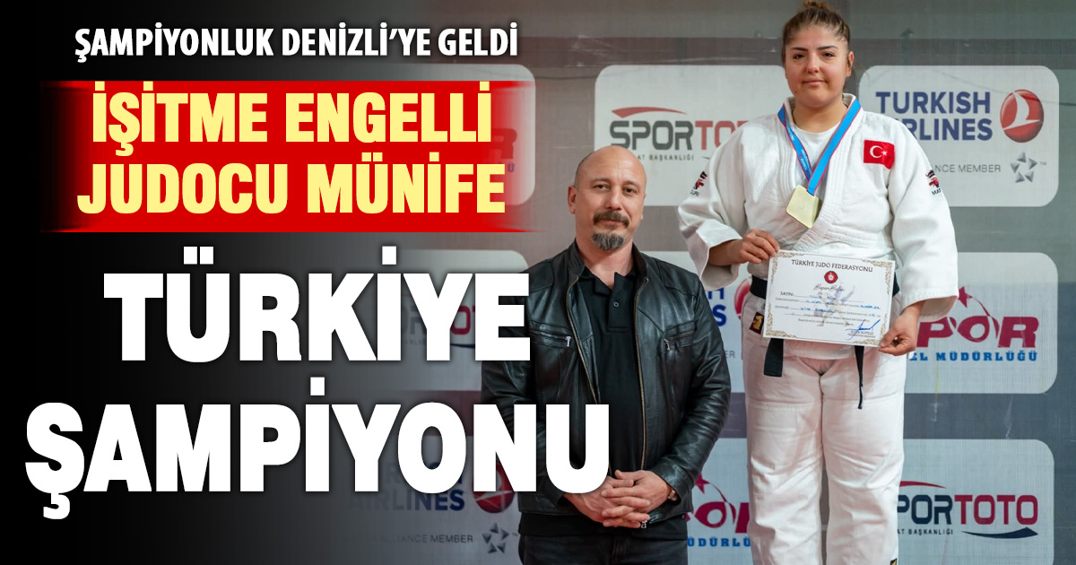 İşitme engelli Münife rakip tanımadı